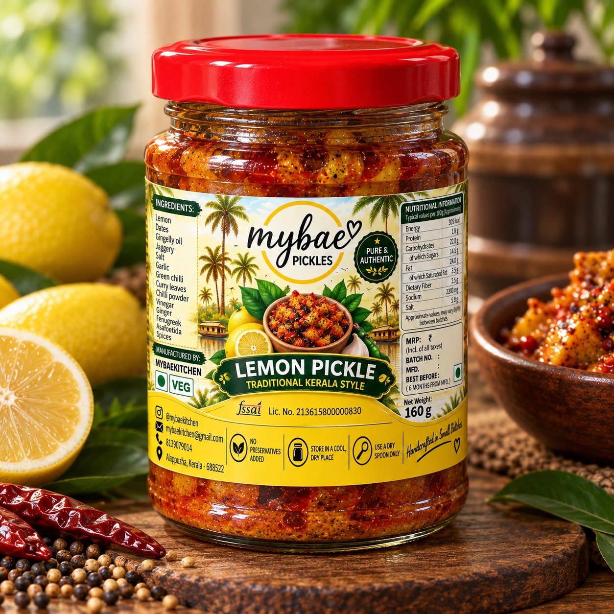 MYBAE Lemon Pickle jar